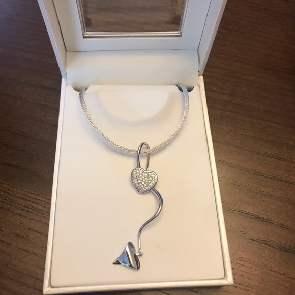 Misaki Jewelry - Misaki Crystal grey silk necklace